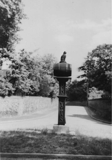 Original sign post-war at St Faiths Road junction