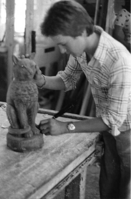  Cat renovation in Johnson's workshop by the young Melvyn Johnson - 1976